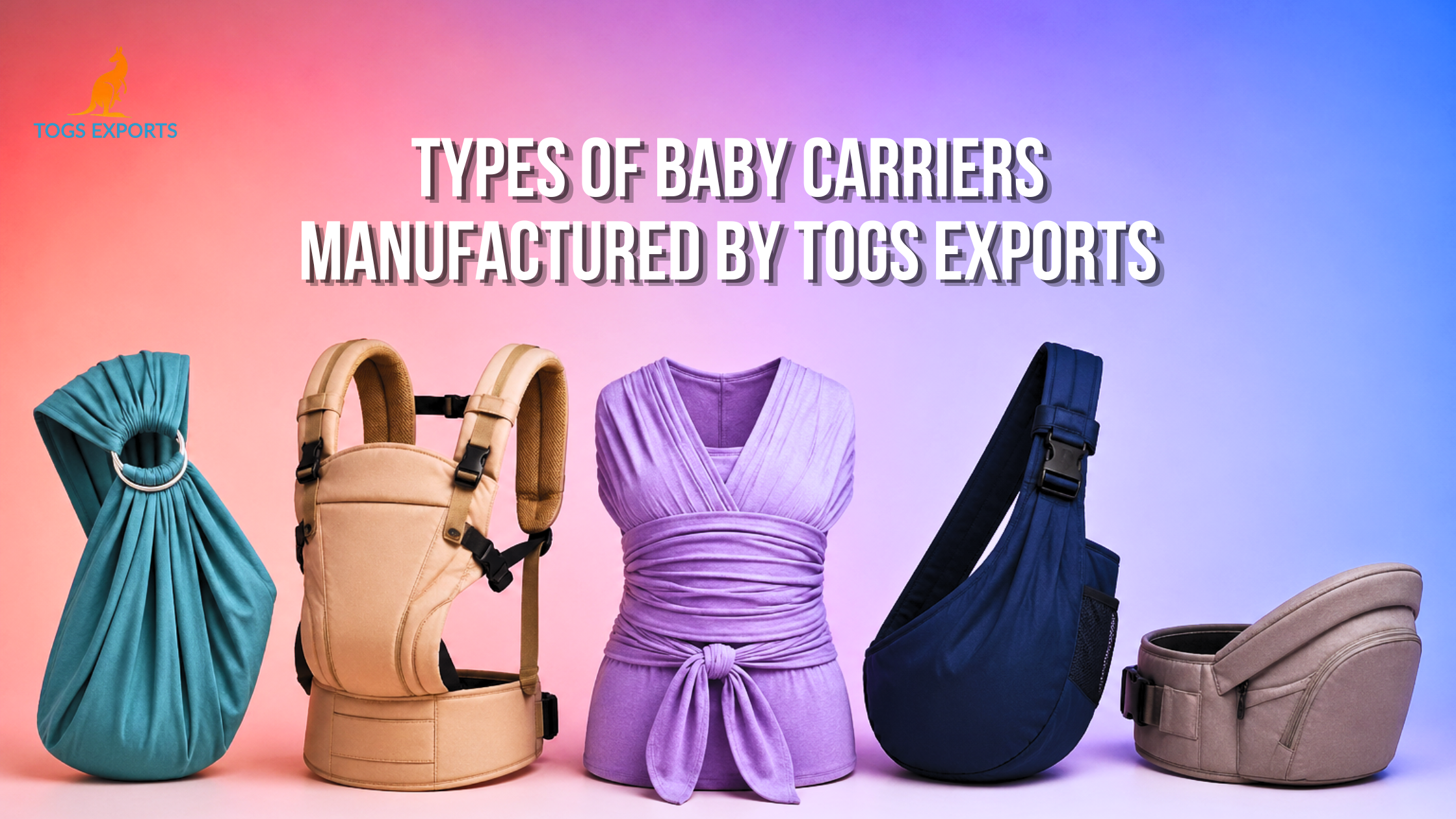 Types of Baby Carriers Manufactured by Togs Exports