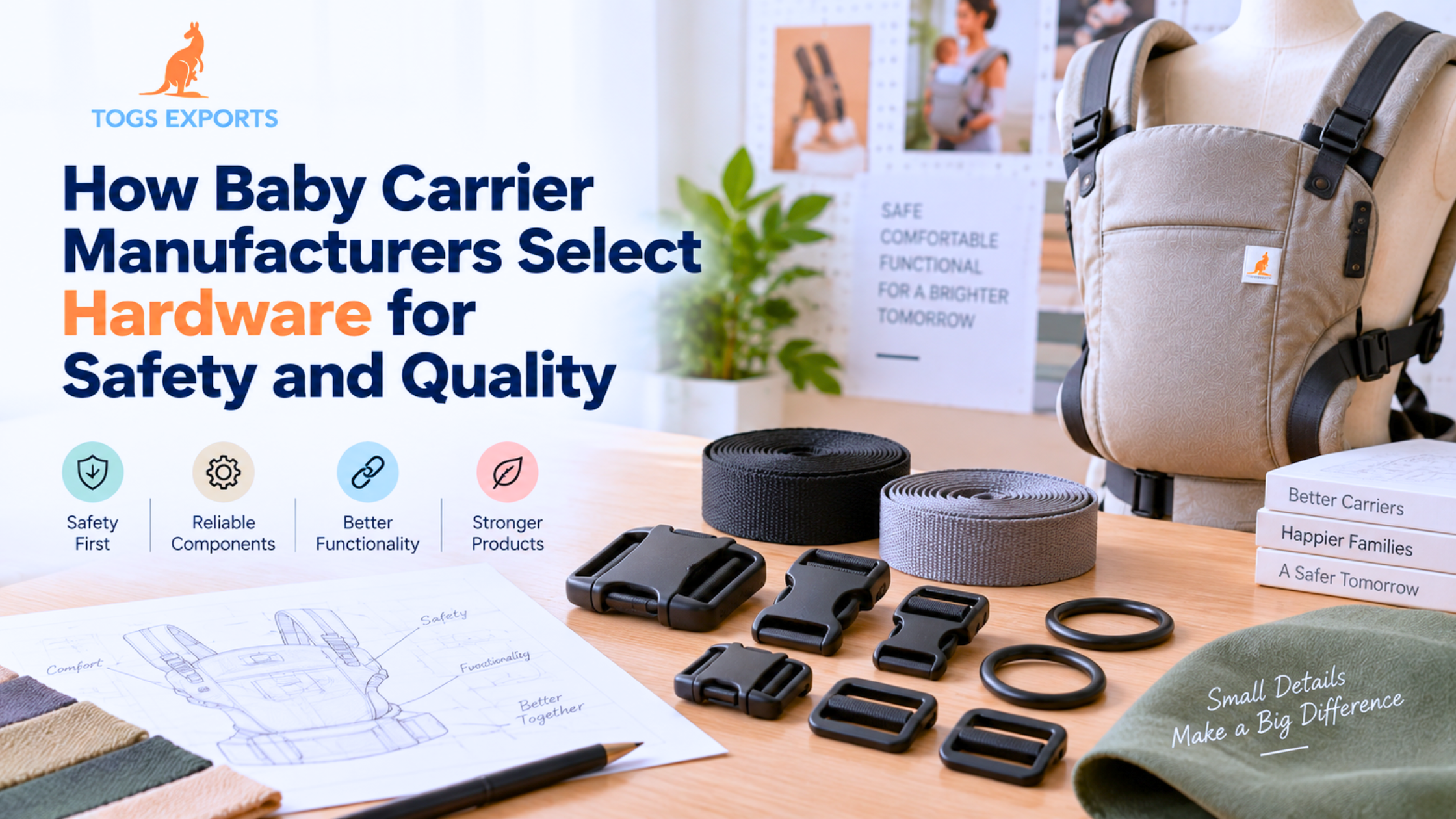 How Baby Carrier Manufacturers Select Hardware for Safety and Quality